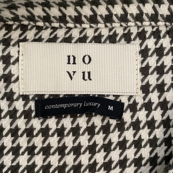 NÓVU Collection | Oxford Green and Cream Houndstooth Polo | Size M - Picture 3 of 8